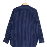 Navy Blue MAXOU Chambray Striped Blouse / LAURENCE BRAS - Size 36