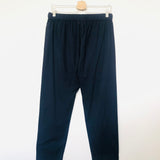 Navy Cotton Poplin DRAPER Pants / XIRENA - Size S