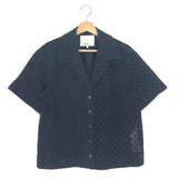 Navy English Emroidered Cotton Camp Shirt / 3.1 PHILLIP LIM - Size L