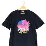 Navy Palm Tree Sequin Embellished Cotton Tee / FENDI - Size M
