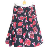 Navy Spinning Roses Balloon Midi Skirt / MARNI - Size IT 42
