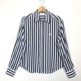 Navy Striped Cotton Shirt / CELINE - Size 36