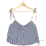Navy Striped Flow String Camisole / DAUN & CO. - Size S
