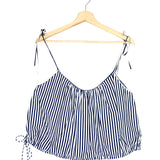 Navy Striped Flow String Camisole / DAUN & CO. - Size S