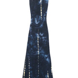 Navy Tie-dye Fitted Maxi Dress / DISSH - Size XS