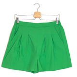 Neon Green NICOLO High Waist Cotton Shorts / SEZANE - Size 38