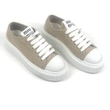 Neutral Denim Chunky Low-top Sneakers / MIU MIU - Size 37.5