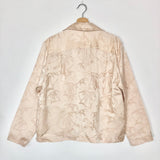 Nude ALBERTA Jacquard Satin Shirt / SANDRO - Size 1