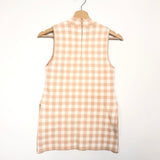 Nude BURKE Plaid Gingham Check  Sleeveless Top / STAUD - Size S