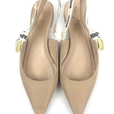 Nude J'ADIOR Technical Fabric Slingback Flats / CHRISTIAN DIOR - Size 37