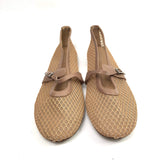 Nude Mesh MODESTY-M Buckle Strap Ballerinas / FOZAZA X STEVE MADDEN - Size 40