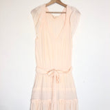 Nude Tiered Short Sleeve Mini Dress - model LINI / BA&SH - Size 0