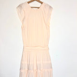 Nude Tiered Short Sleeve Mini Dress - model LINI / BA&SH - Size 0