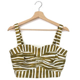 Ocher Striped OLIVIA Bustier Top / BAMBAH - Size 8