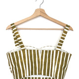 Ocher Striped OLIVIA Bustier Top / BAMBAH - Size 8