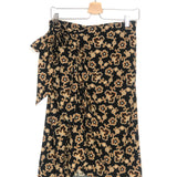 Ocre/Black LOELA Floral-print Wrap Midi Skirt / ISABEL MARANT ETOILE - Size 38