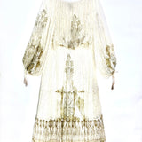 Off-white BACKDROP Gold Metallic Embroidered Co-Ord Set / AJE. - Size AUS 2