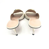 Off-white BLONDIE Gold Monogram Slip On Leather Mules / GUCCI - Size 39.5