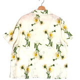 Off-white Daisy Print Linen Shirt / OROTON - Size AUS 14
