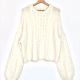 Off-white IRINA Alpaca Blend Cable-knit  Jumper / ANINE BING - Size L