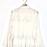 Off-white Kartwright Pleated Tiered Blouse / ALICE + OLIVIA - Size M