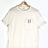 Off-white Pocket Front Linen and Silk Blend T-shirt / BRUNELLO CUCINELLI - Size M