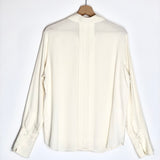 Off-white V-neck Silk Long Sleeves Blouse / FRAME - Size L
