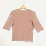 Old Pink Cotton Buttoned Top / RAQUEL ALLEGRA - Size 0