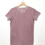 Old Pink with Gold thin Line Cotton T-shirt / FREE CITY - Size S