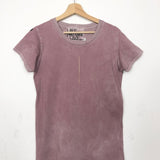 Old Pink with Gold thin Line Cotton T-shirt / FREE CITY - Size S