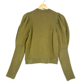 Olive Green PHILO Cotton Jersey Sweatshirt / ULLA JOHNSON - Size S