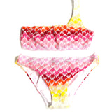 One Shoulder Degrade Metallic Crochet-knit Bikini / MISSONI - Size IT 40