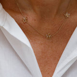 Opal and Diamond Flower Necklace / STEPHANIE FARGEON