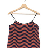 Orange and Black Striped Silk Camisole / FENDI - Size IT 40