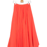 Plain Cotton Elastic Waist Midi Skirt - One Size