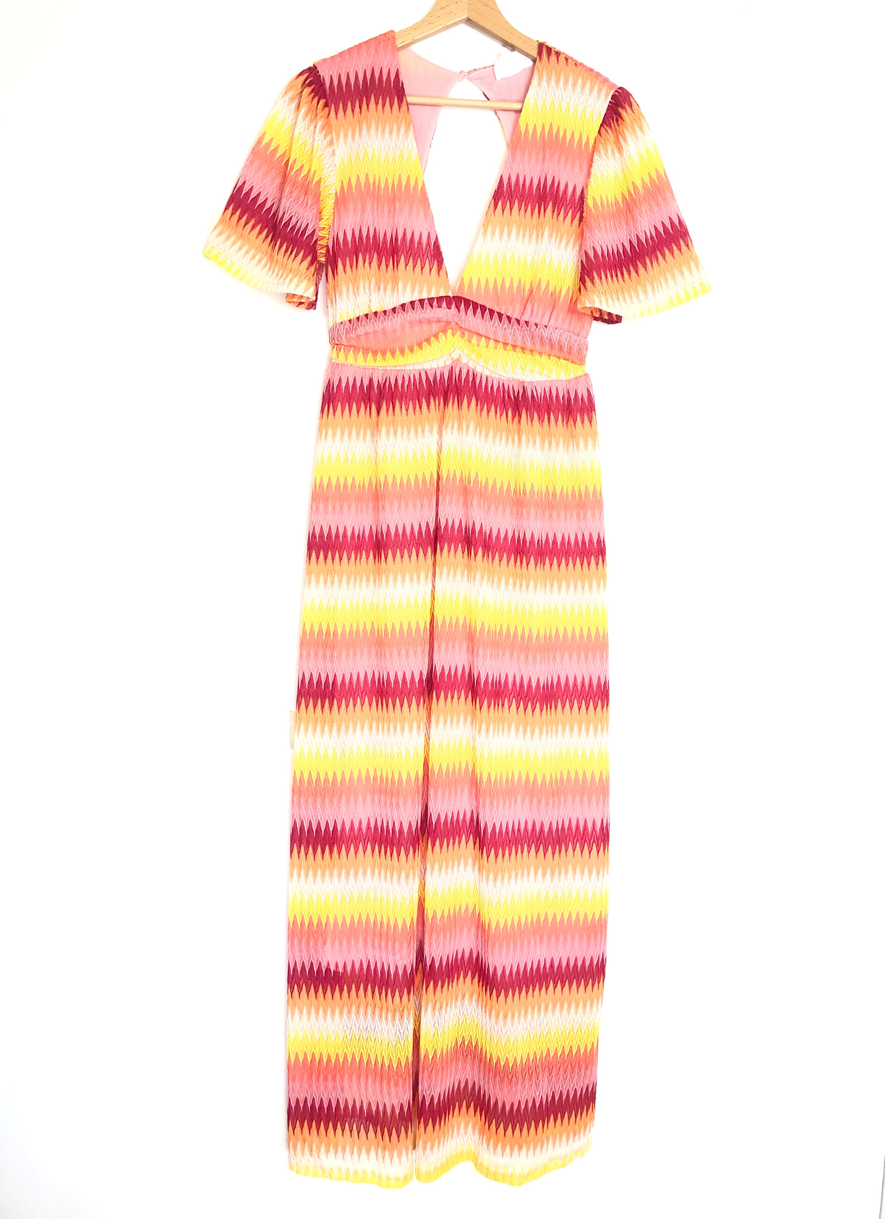 orange chevron maxi dress One Teaspoon Jagger Maxi Slip Dress