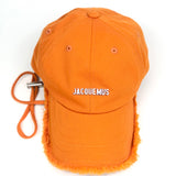 Orange Embellished Frayed Cotton-twill Baseball ARTICHAUT Cap / JACQUEMUS - Size 48