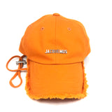 Orange Embellished Frayed Cotton-twill Baseball ARTICHAUT Cap / JACQUEMUS - Size 48