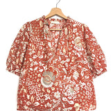 Orange IMARI Blossom Printed Cotton Top / ULLA JOHNSON