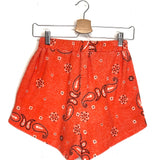 Orange MIKEY Bandana Print Terry Shorts / BELLEROSE - Size 0