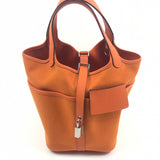 Orange Minium Picotin Cargo 18 Toile Goéland Swift Bucket-style Bag / HERMES