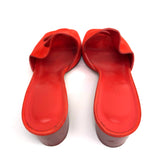Orange MONA Suede Slide Sandals / HERMES - Size 38