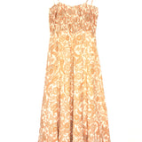 Orange PAGGY Floral Paisley-print Tie-front Linen Midi Dress / ZIMMERMANN - Size 2