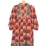 Orange GAIA Printed Balloon Sleeves Mini Dress / BA&SH - Size 0