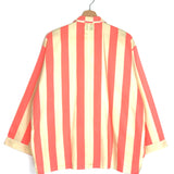 Orange Striped Poplin Embroidered Logo Shirt / FORTE_FORTE - Size 3