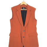Orange Tailored Sleeveless Vest / KARL LAGERFELD / Size 36