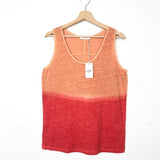 Orange Tie Dye Linen Tank Top - model BERMUDES / BELLA JONES - Size 3