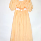 Orange TRIANITA Linen Cut-out Maxi Dress / FAITHFULL THE BRAND - Size M