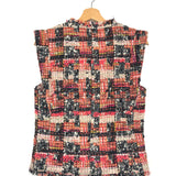 Orange/Red DJIROY Wool-blend Tweed Sleeveless Vest / ISABEL MARANT - Size 38