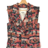 Orange/Red DJIROY Wool-blend Tweed Sleeveless Vest / ISABEL MARANT - Size 38